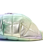 Gradient Metallic Lambskin Quilted Walking Mood Waist Bag Fanny Pack Pink Purple Green