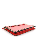 Nappa Rockstud Wristlet Clutch Rosso Valentino