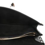 Pebbled Calfskin Rockstud Flip Lock Shoulder Bag Black