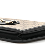 GG Supreme Monogram Azalea Calfskin Horsebit 1955 Wallet On Chain Beige Black