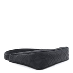 Tessuto Nylon Stitched Shoulder Bag Black