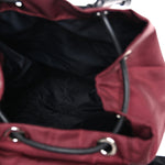 Nylon Medium Rucksack Backpack Burgundy Red