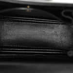 Boarded Dyana Lux Calfskin Web Monochrome Mini Bamboo 1947 Top Handle Bag Black
