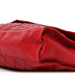 Lambskin Quilted Single Flap Red