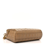 Lambskin Carre Quilted Cassandre Mini Camera Bag Natural Tan