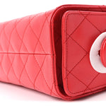 Caviar Quilted Mini Chanel 25 Handbag Dark Red