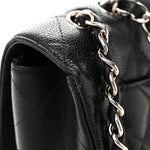 Caviar Quilted Jumbo Single Flap Black