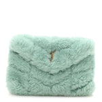 Shearling Quilted Monogram Loulou Puffer Pouch Clutch Iced Mint