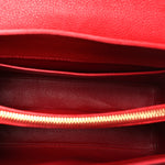 Grained Calfskin Small 16 Top Handle Bag Red