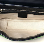 Monogram Multicolor Matelasse Diagonal Small GG Marmont Shoulder Bag Green Blue