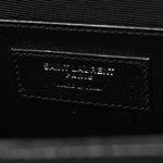 Grain De Poudre Textured Mixed Matelasse Triquilt Medium Monogram Satchel Black