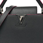 Taurillon Capucines PM Black Fuchsia