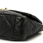 Goatskin Quilted Large Chanel 19 Flap Black