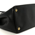 Saffiano Small Galleria Double Zip Tote Black