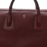 Grained Calfskin Duffle Bag Burgundy