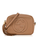 Pebbled Calfskin Small Soho Disco Bag Camelia