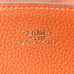 Taurillon Clemence Double Sens Reversible Tote Orange Gold