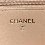 Caviar Quilted CC Filigree Wallet On Chain WOC Beige Black