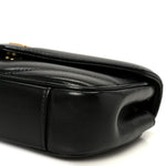 Lambskin Chevron Quilted Mini Loulou Black