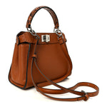 Cuoio Romano Snakeskin Selleria Mini Peekaboo Iconic Satchel Cappuccino