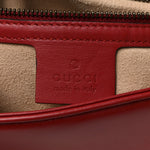 Calfskin Matelasse Small GG Marmont Shoulder Bag Hibiscus Red