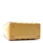 Patent Cannage Medium Lady Dior Beige