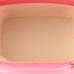 Calfskin Raffia Small Take Away Vanity Case Bag Pink Beige