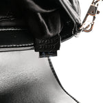 Nappa Vertical Matelasse Small Maxi Horsebit Chain Shoulder Bag Black