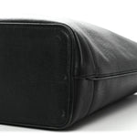 Textured Dollar Calfskin Medium Ophidia Shoulder Tote Bag Black