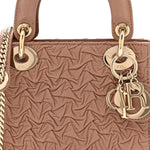 Lambskin Gathered Mini Lady Dior Fard