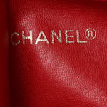 Lambskin Diamond Stitched CC Drawstring Shoulder Bag Red