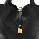 Taurillon Clemence Picotin Lock 22 MM Black