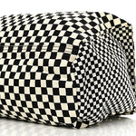 Nylon Checker Print Large Pandora Black White