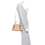 Nappa Flowerland Mini Peekaboo Iconic Satchel Miele Scuro