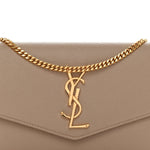 Grain De Poudre Monogram Uptown Chain Wallet Dark Beige