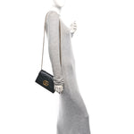 Calfskin Matelasse GG Marmont Chain Wallet Black