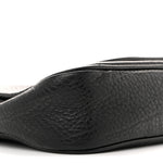 Pebbled Calfskin Small Soho Flap Crossbody Black