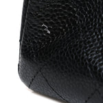 Caviar Quilted Small Double Flap Black