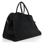Matte Grained Calfskin Soft Margaux 15 Black