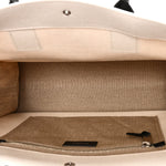 Linen Calfskin Small Rive Gauche Tote Greggio Natural