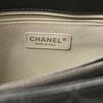 Caviar Quilted Grand Shopping Tote GST Dark Silver