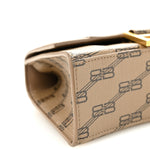 Coated Canvas BB Monogram Hourglass Top Handle Bag XS Beige Brown