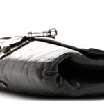 Vitello Shine Crystal Shoulder Bag Black