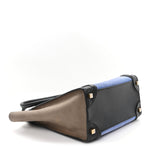 Calfskin Nubuck Suede Micro Tri-Color Luggage Porcelain