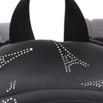 Canvas Crystal Embellished Eiffel Tower Explorer Backpack S Black