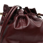 Lambskin small Crystal Pouch Crossbody Bag  Syrah