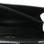 Grain De Poudre Matelasse Chevron Monogram Monochrome Chain Wallet Black