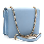Dollar Calfskin Small Interlocking G Shoulder Bag Mineral Blue