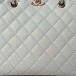 Caviar Quilted Shopping Tote Light Green