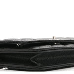 Caviar Quilted CC Turnlock Wallet On Chain WOC Black